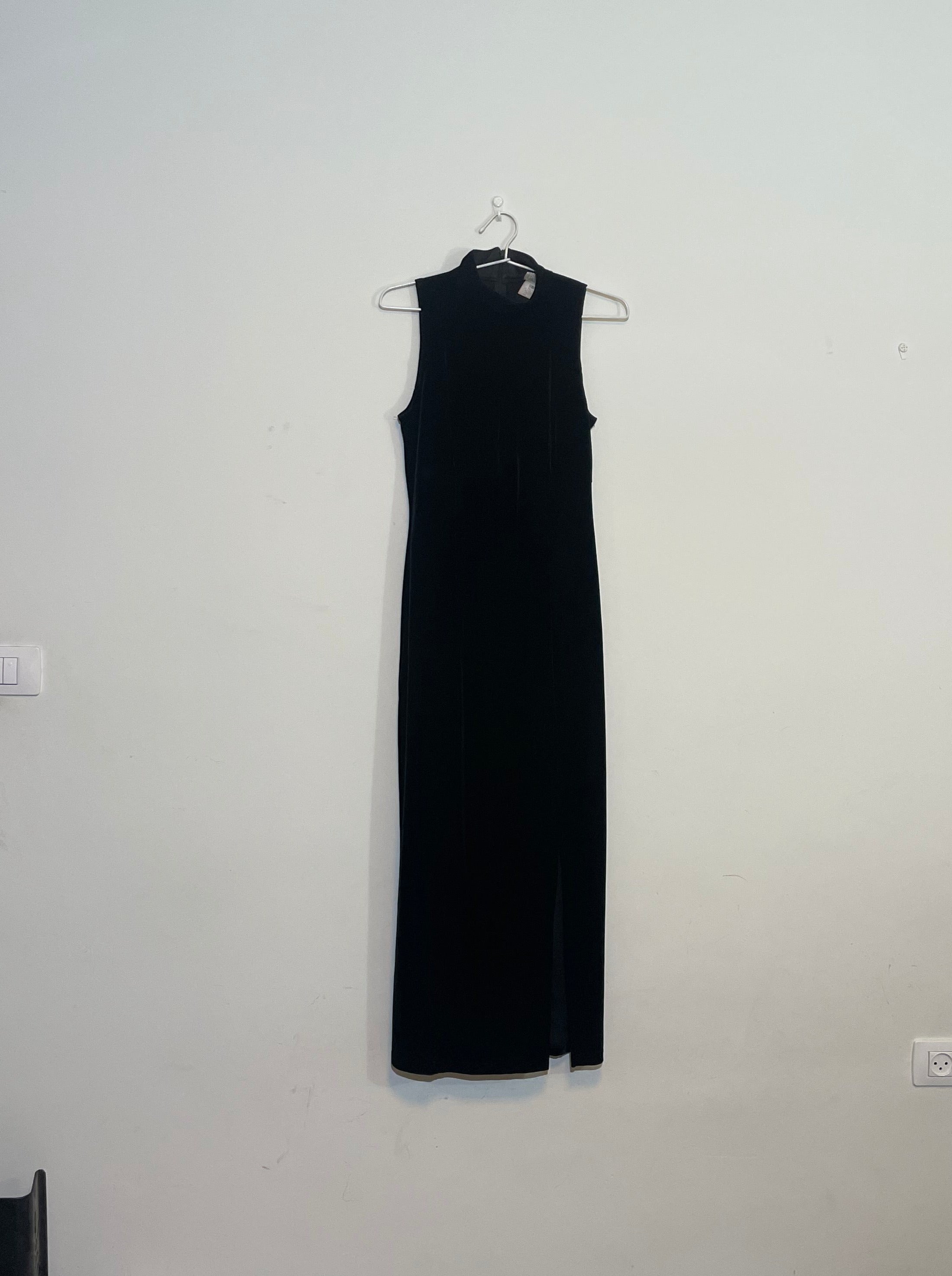 Black velvet dress