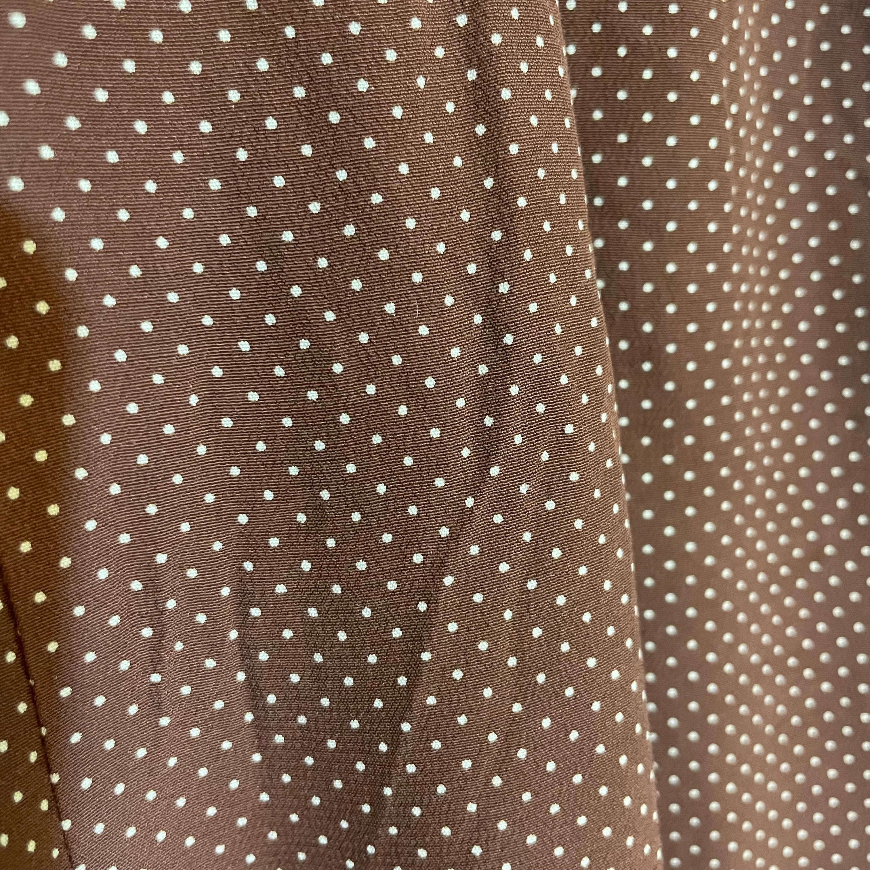 Brwon Polka Dot Jumpsuit