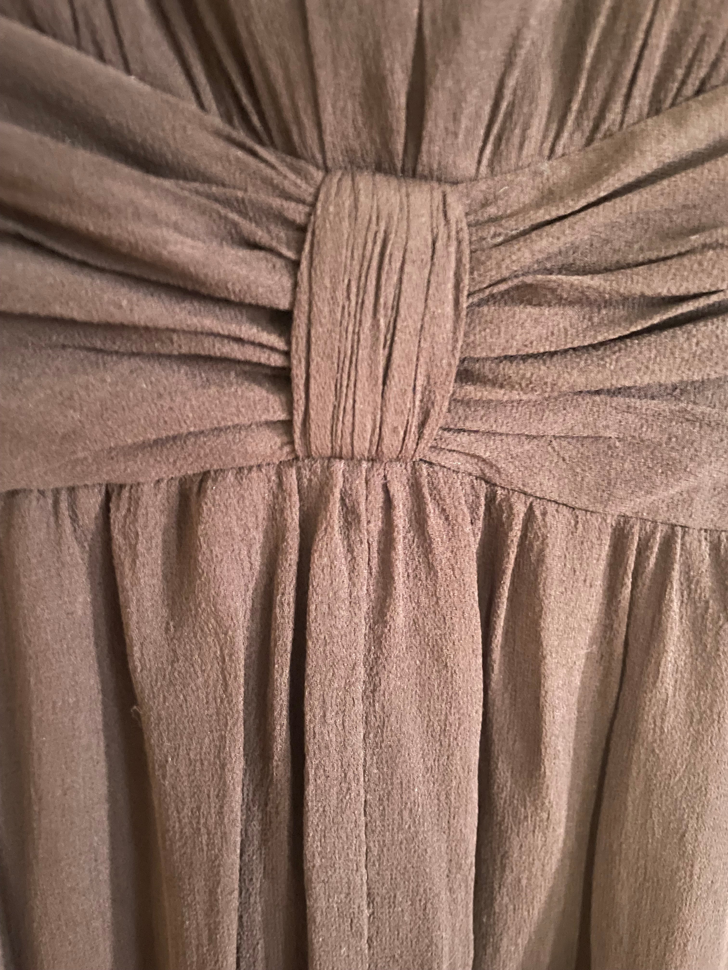 MAGGY BOUTIQUE Brown Chiffon Dress