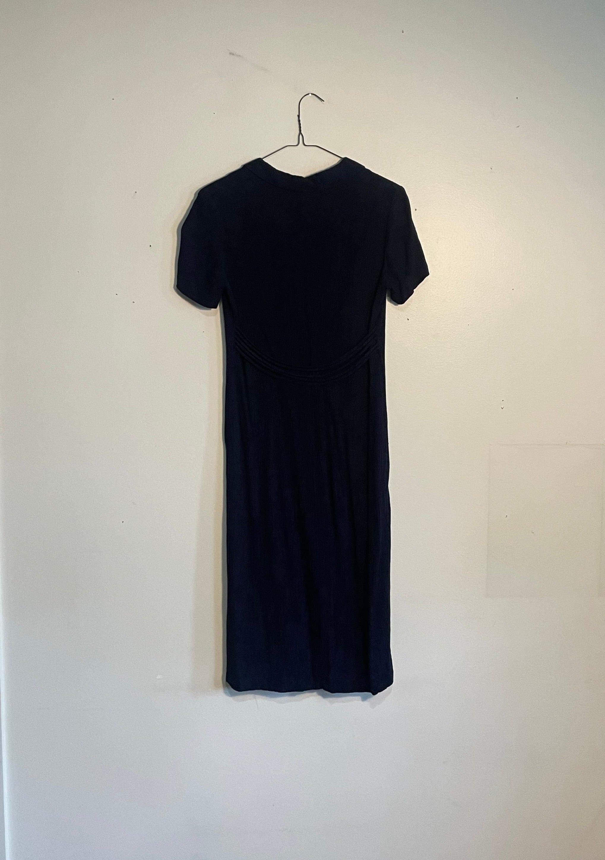 1990's Navy Blue Dress