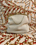 1960's white beaded purse