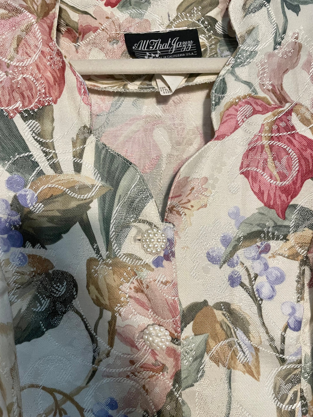 All That Jazz floral dress 1980's