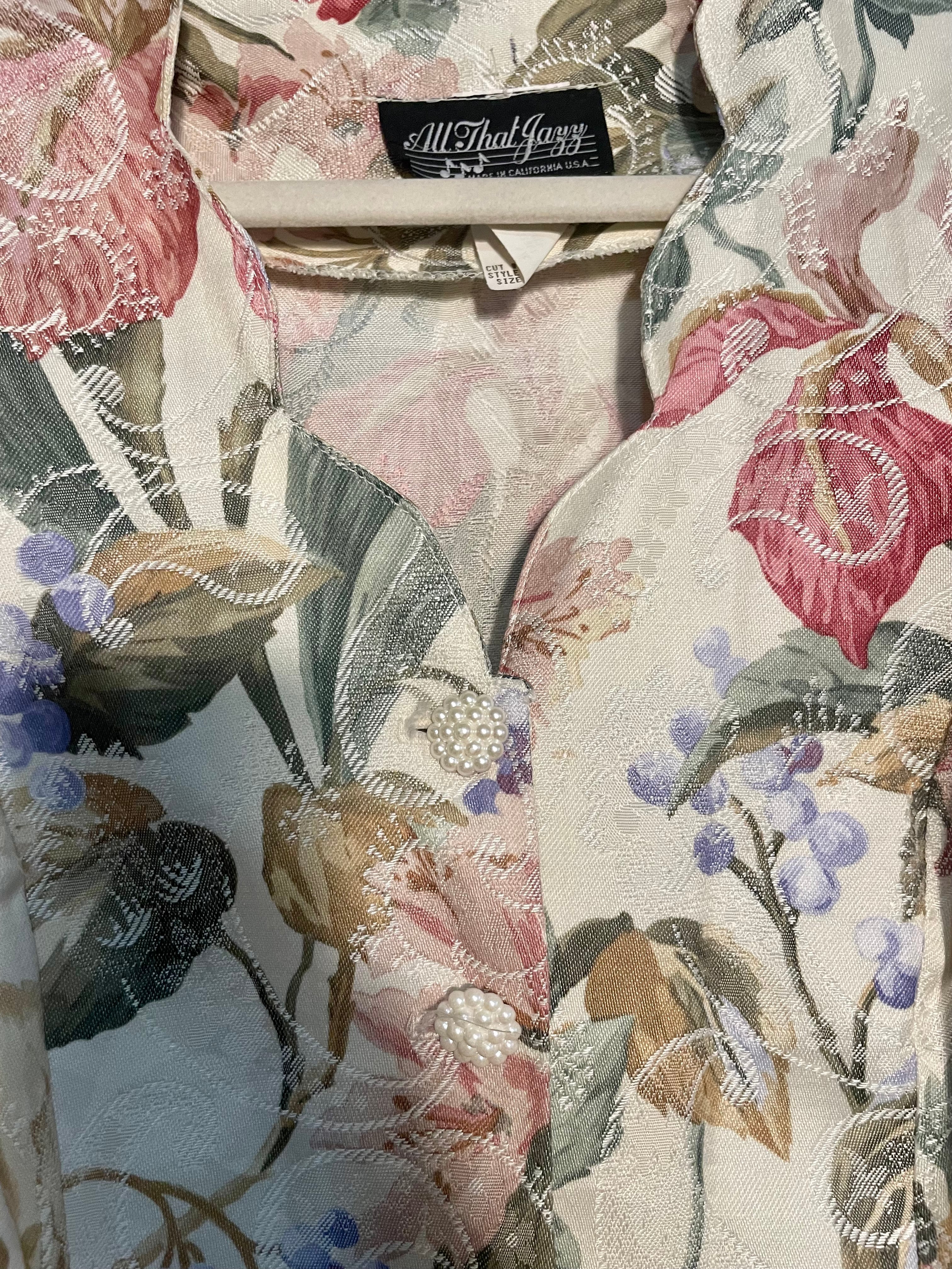 All That Jazz floral dress 1980's