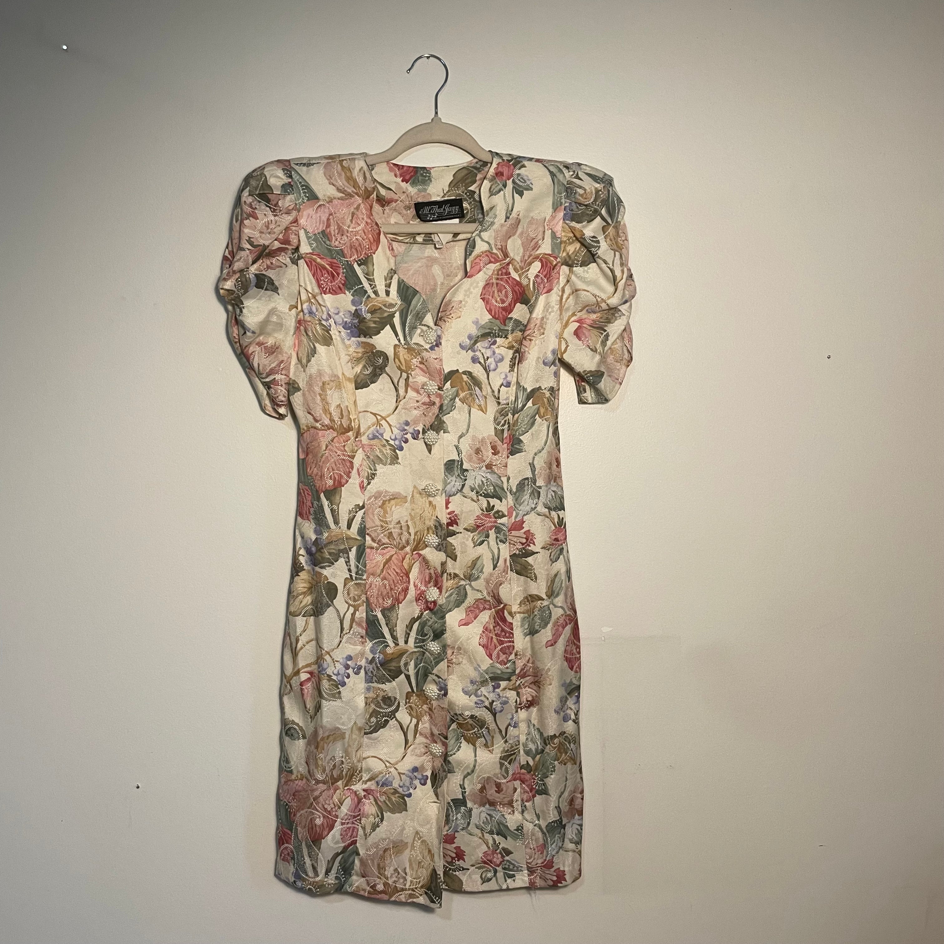 All That Jazz floral dress 1980's